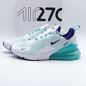 NEW Size 10.5 Men's Nike Air Max 270 Sneakers CI2451-100 White/Hyper Jade